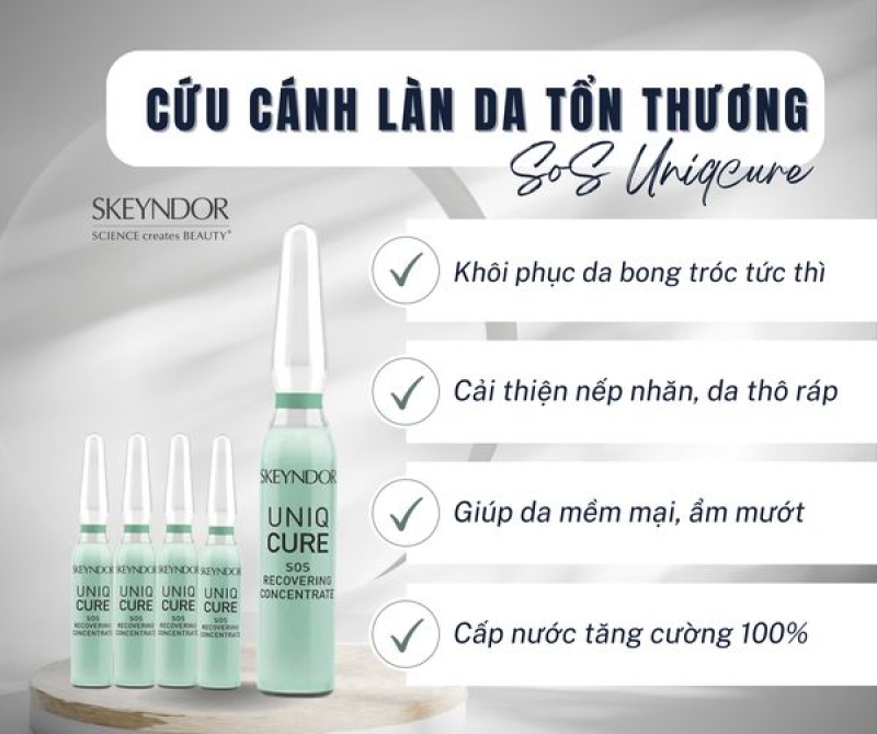 Tinh chất siêu tái tạo và phục hồi da Skeyndor Uniqcure SOS Recovering Concentrate 7 ống * 2ml