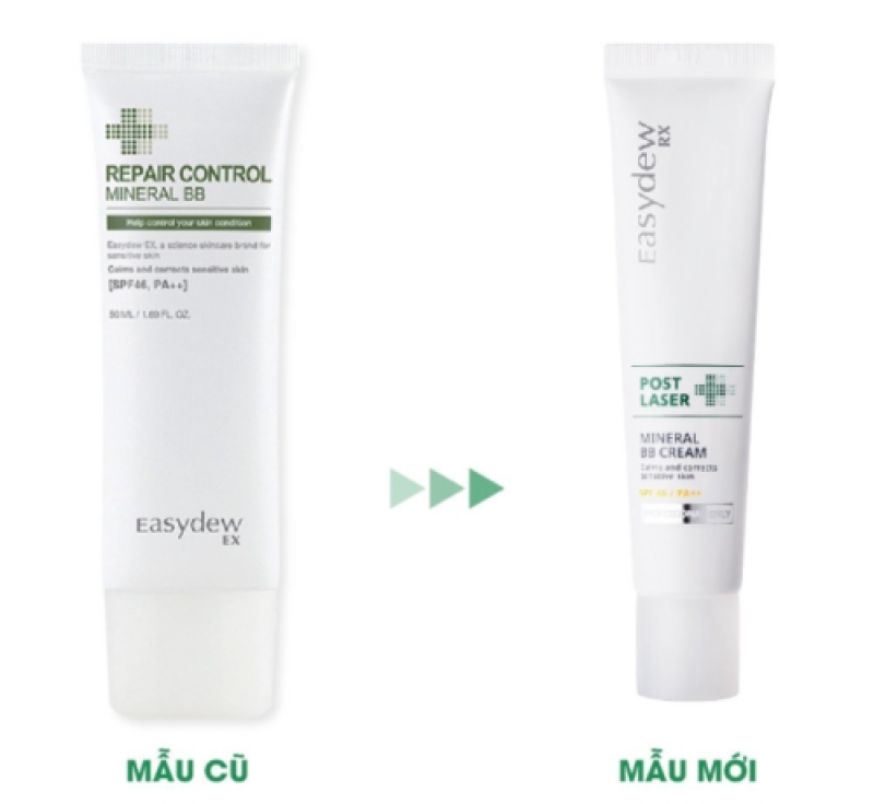 Kem chống nắng che khuyết điểm hoàn hảo _ Easydew Ex repair control mineral BB cream spf 45 pa+++