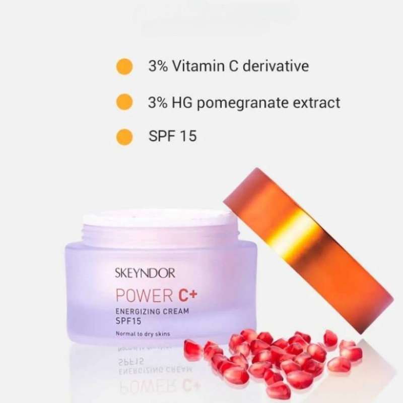 Skeyndor Power C+ Energizing Cream SPF15 50ml_ Kem dưỡng tái tạo năng lượng, chống oxy hóa, làm đều màu dành cho da khô