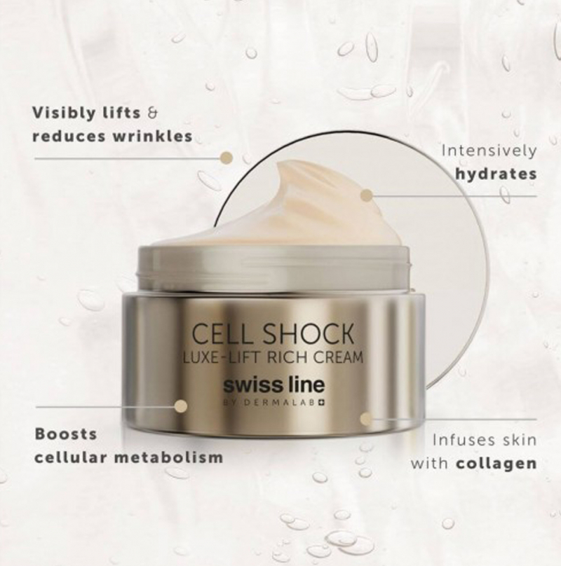 Kem nâng cơ  đột phá cho làn da thường và khô Swissline cell shock luxe lift rich cream