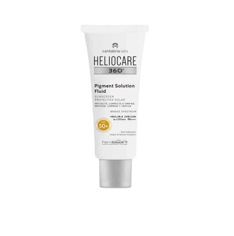 Heliocare 360 Pigment Solution Fluid SPF50+_Nhũ tương chống nắng vật lý kiểm soát tình trạng tăng sắc tố và đốm nâu 