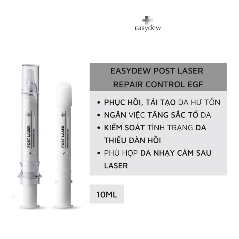 Tế bào gốc phục hồi cấp tốc và tái tạo da sau tổn thương _ Easydew RX Post Laser Repair Control Egf 10ml * 2 ống 