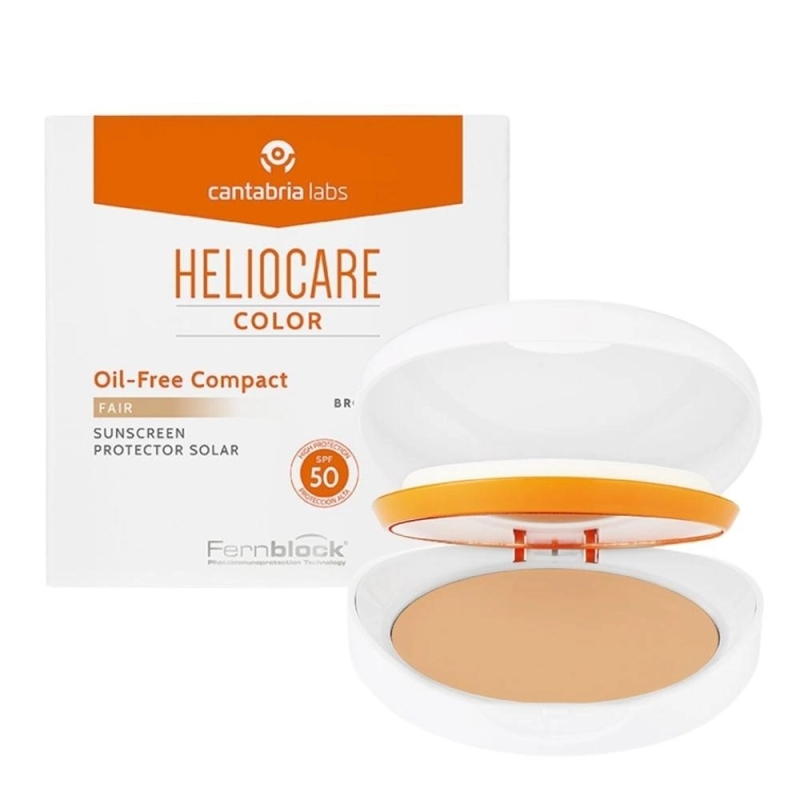 Phấn nền trang điểm chống nắng màu sáng _ Heliocare Oil Free Compact SPF 50 Fair