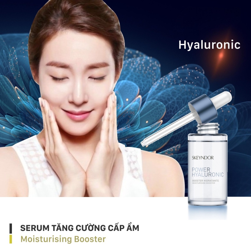 Skeyndor Power Hyaluronic Moisturising Booster 30ml - Tinh chất dưỡng ẩm phục hồi và làm đầy nếp nhăn chuyên sâu