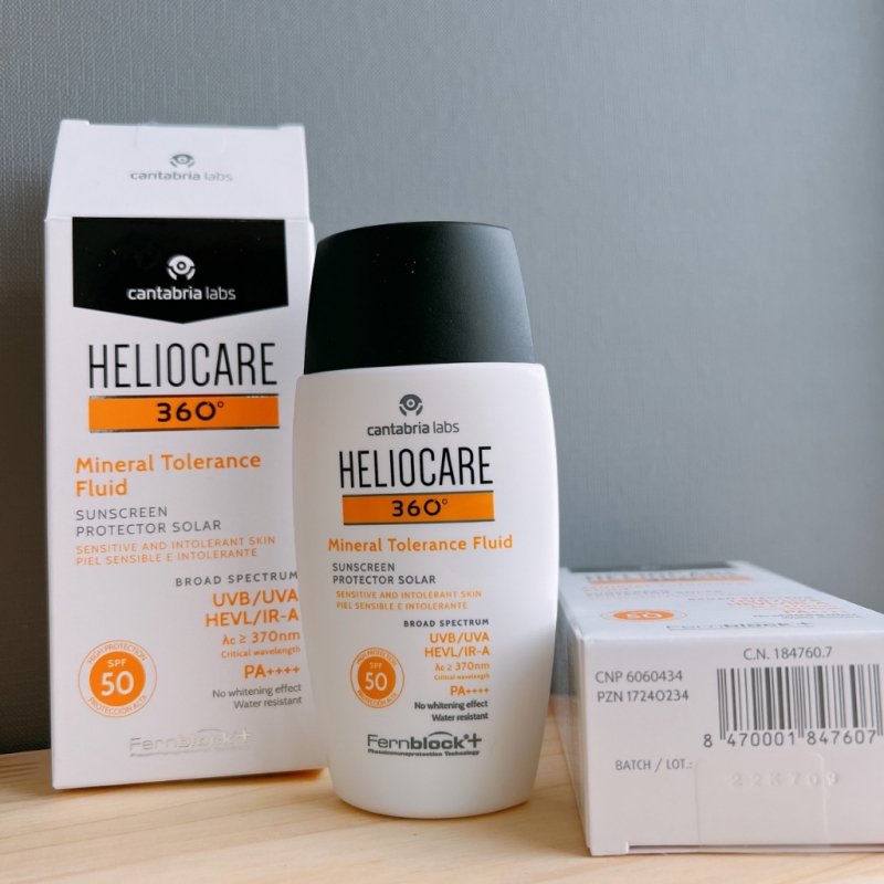 Heliocare 360 Mineral Tolerance Fluid SPF 50 PA++++ _ Kem chống nắng vật lý cho da khô nhạy cảm