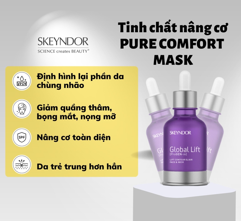 Skeyndor Global Lift Contour Elixir Face & Neck _ Tinh chất nâng cơ và định hình đường nét khuôn mặt và cổ