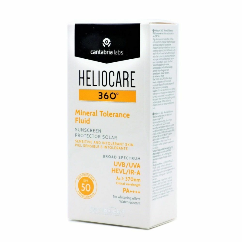 Heliocare 360 Mineral Tolerance Fluid SPF 50 PA++++ _ Kem chống nắng vật lý cho da khô nhạy cảm